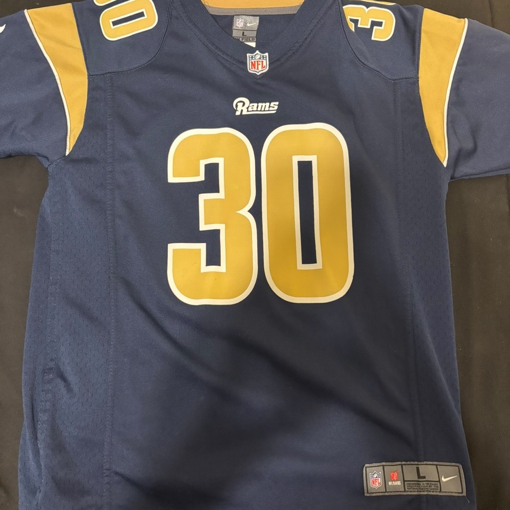 Nike Rams Jersey Navy and Gold